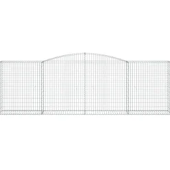 Kaarevat kivikorit 2 kpl 200x30x40/60 cm galvanoitu rauta (46047)