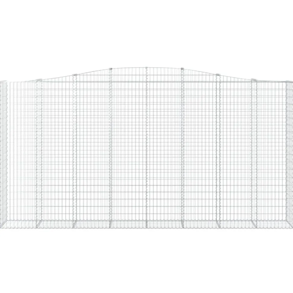 Kaarevat kivikorit 2 kpl 400x50x200/220 cm galvanoitu rauta (46021)