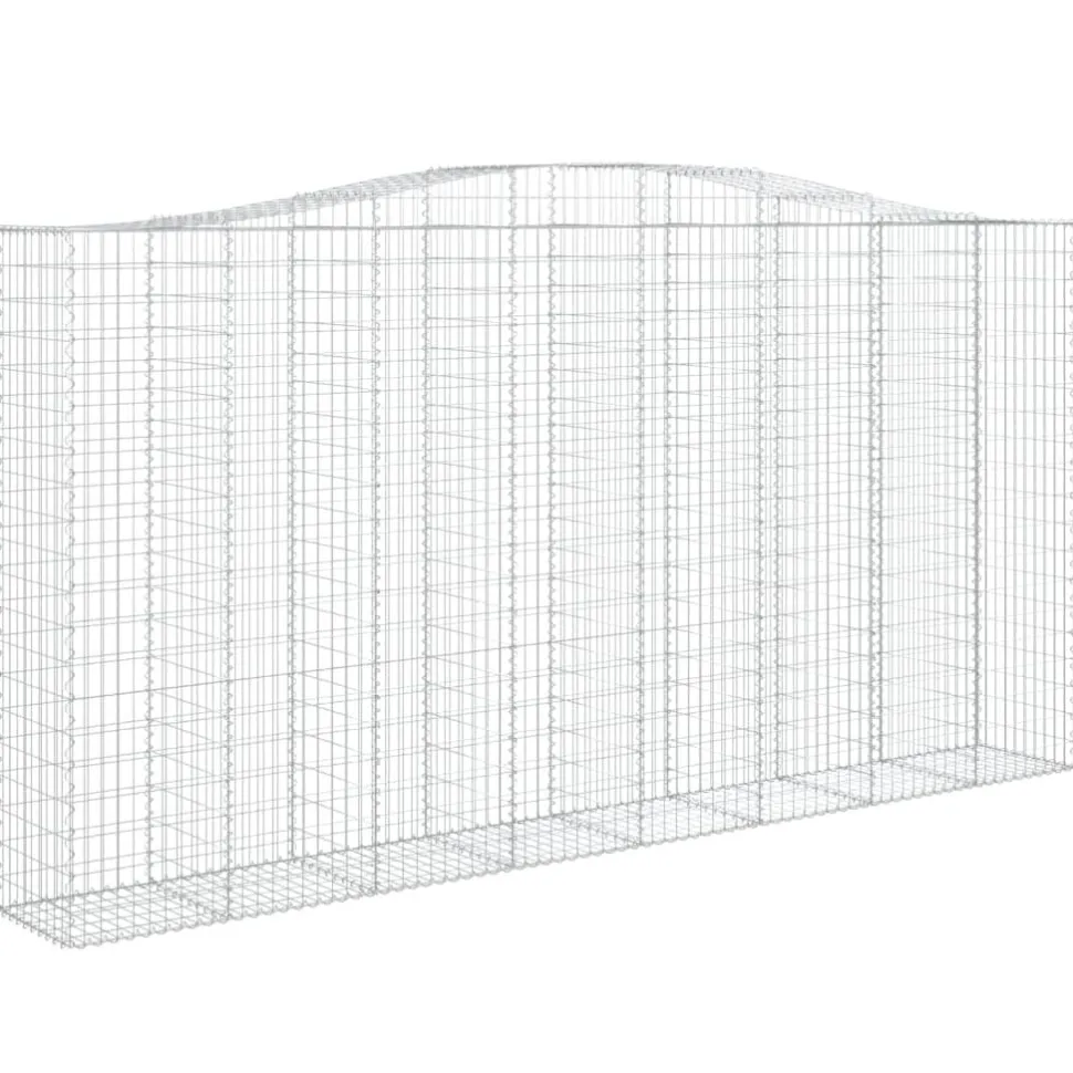 Kaarevat kivikorit 2 kpl 400x50x200/220 cm galvanoitu rauta (46021)