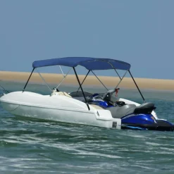 3-kaarinen bimini-kate, sininen, 183x180x137 cm