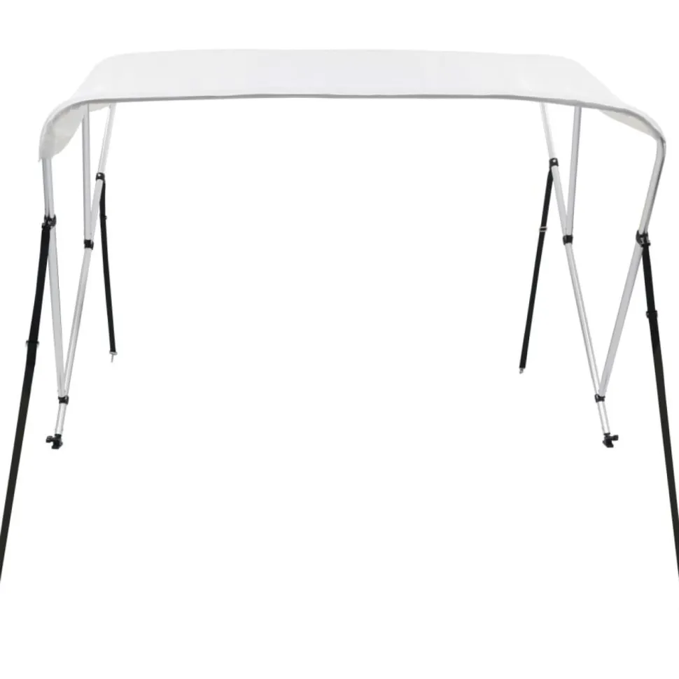 3-kaarinen bimini-kate, valkoinen, 183x180x137 cm