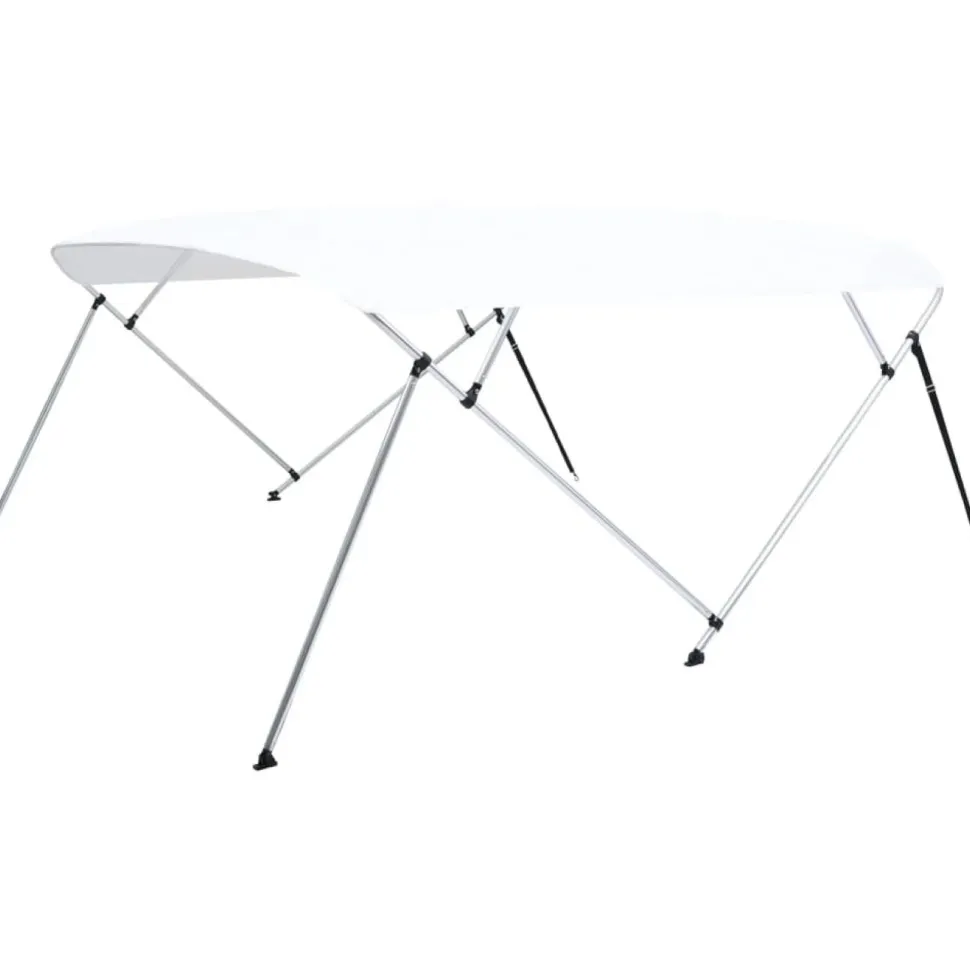 4-kaarinen bimini-kate, valkoinen 243x(230-244)x137 cm