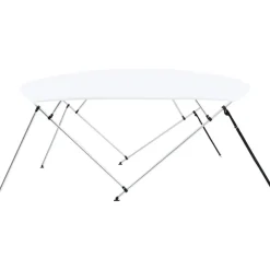 4-kaarinen bimini-kate, valkoinen 243x(230-244)x137 cm