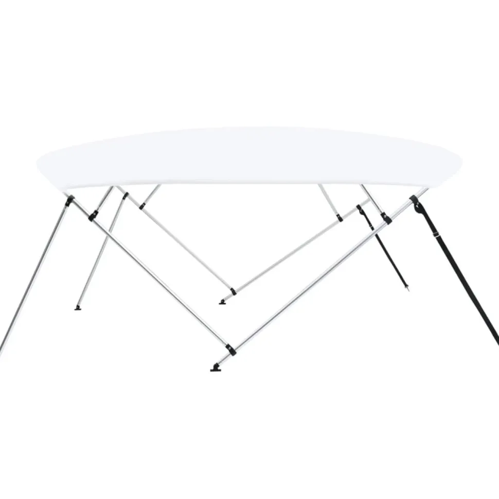 4-kaarinen bimini-kate, valkoinen 243x(230-244)x137 cm