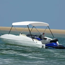 2-kaarinen bimini-kate, valkoinen 150x120x110 cm