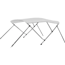 3-kaarinen bimini-kate, valkoinen, 183x196x137 cm
