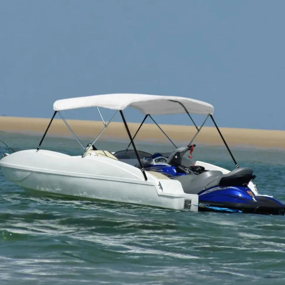 3-kaarinen bimini-kate, valkoinen, 183x196x137 cm
