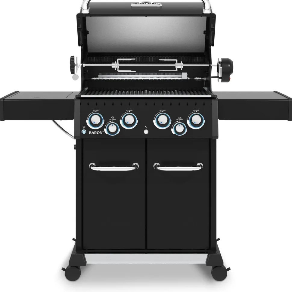 Kaasugrilli Broil King Baron 490 Shadow, 4 poltinta, sivukeitin, varraspaahdin
