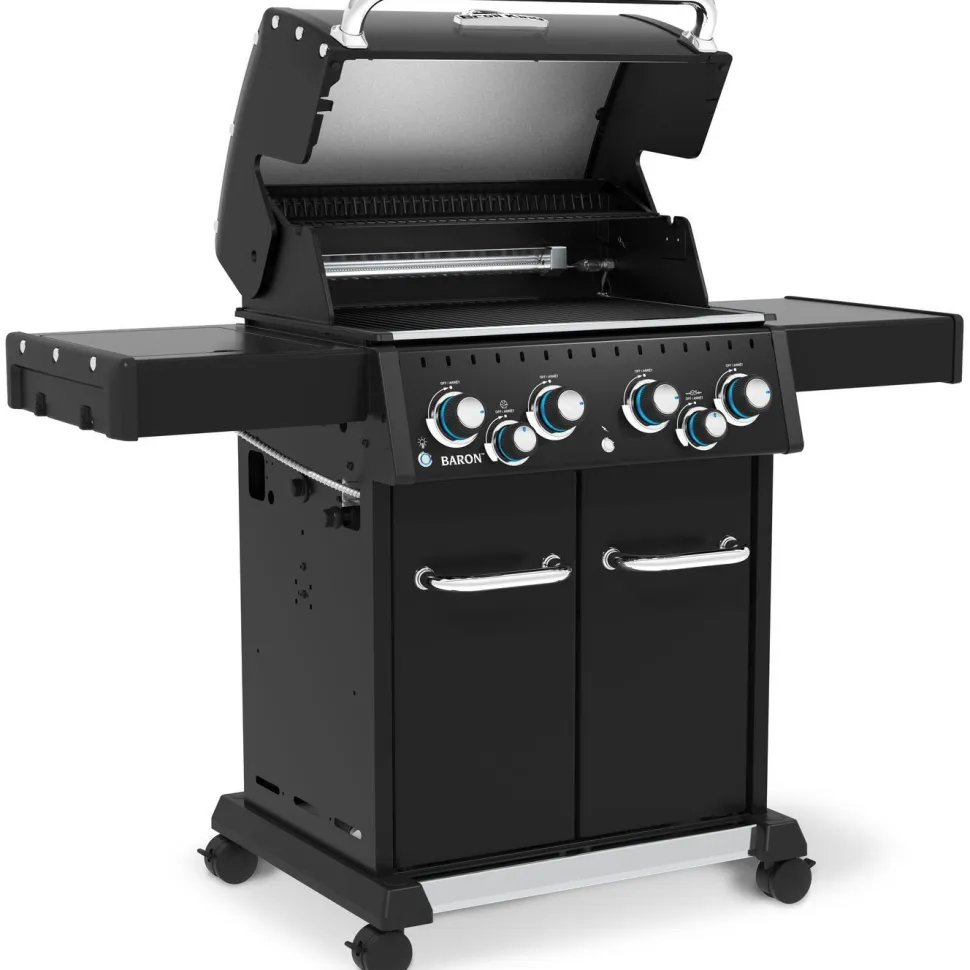 Kaasugrilli Broil King Baron 490 Shadow, 4 poltinta, sivukeitin, varraspaahdin