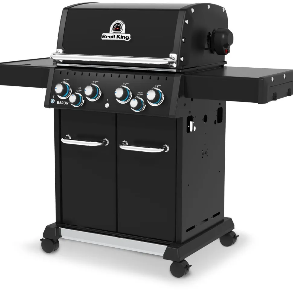 Kaasugrilli Broil King Baron 490 Shadow, 4 poltinta, sivukeitin, varraspaahdin