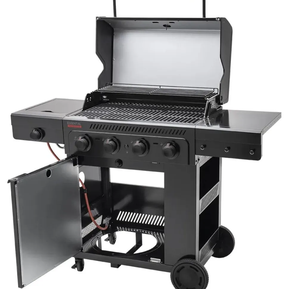 Kaasugrilli Char-Broil Essential 4 G, 4 poltinta, sivukeitin