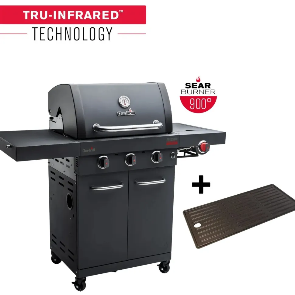 Kaasugrilli Char-Broil Professional Power Edition 3, 3 poltinta, pihvinpaistopoltin