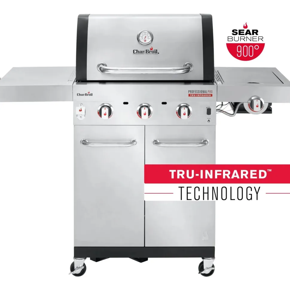 Kaasugrilli Char-Broil Professional PRO S 3, 3 poltinta, pihvinpaistopoltin