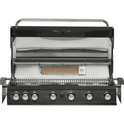 Kaasugrilli Mustang Black Jewel 6 built-in, 6 poltinta, upotettava, musta