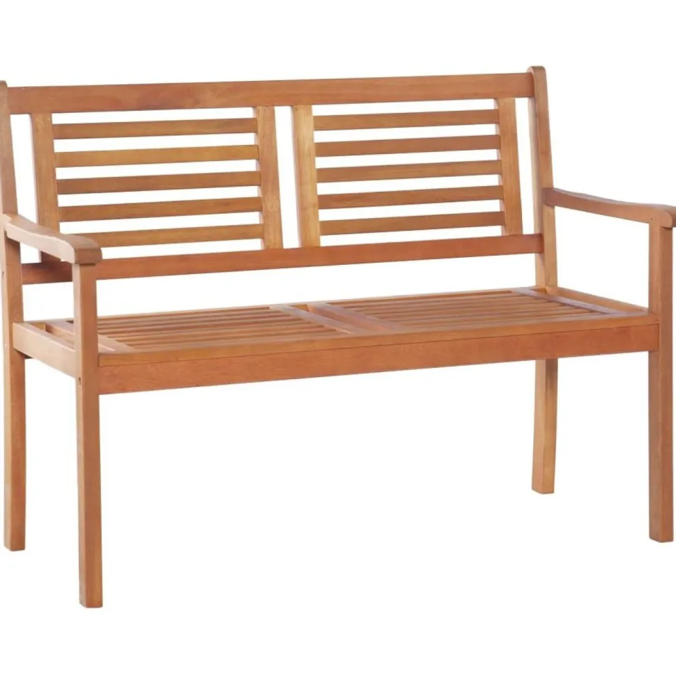 Kahden istuttava puutarhapenkki 120cm eukalyptuspuu