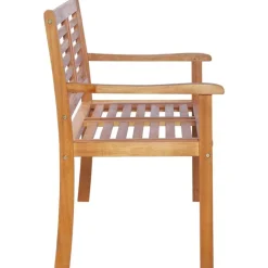 Kahden istuttava puutarhapenkki 120cm eukalyptuspuu