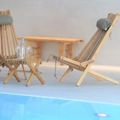 Kalusteryhmä EcoFurn, Ekotuoli 2 kpl+ niskatyyny 2 kpl+ Lilli-taso tervaleppä,natural