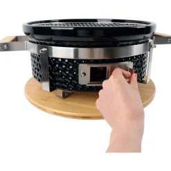 Kamado-grilli Easy Cooking Kamado Korea/Hibachi BBQ, Ø28 cm, pöytämalli, musta
