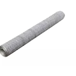 Kanaverkko galvanoitu PVC pinnoitteella silmäkoko 36mm 25x0.5m hopea