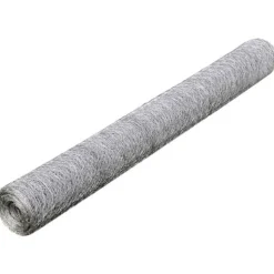 Kanaverkko galvanoitu PVC pinnoitteella silmäkoko 25mm 25x0.5m hopea