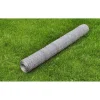 Kanaverkko galvanoitu PVC pinnoitteella silmäkoko 36mm 25x1m hopea