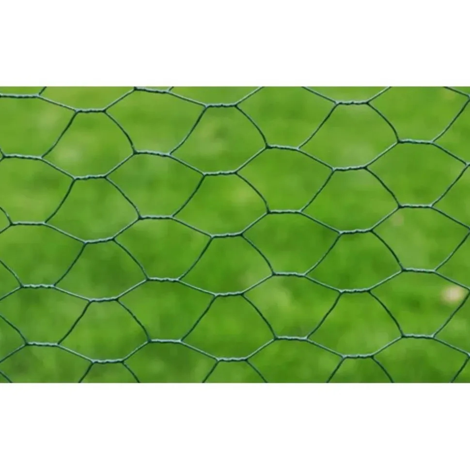 Kanaverkko galvanoitu PVC pinnoitteella silmäkoko 36mm 25x0.5m vihreä