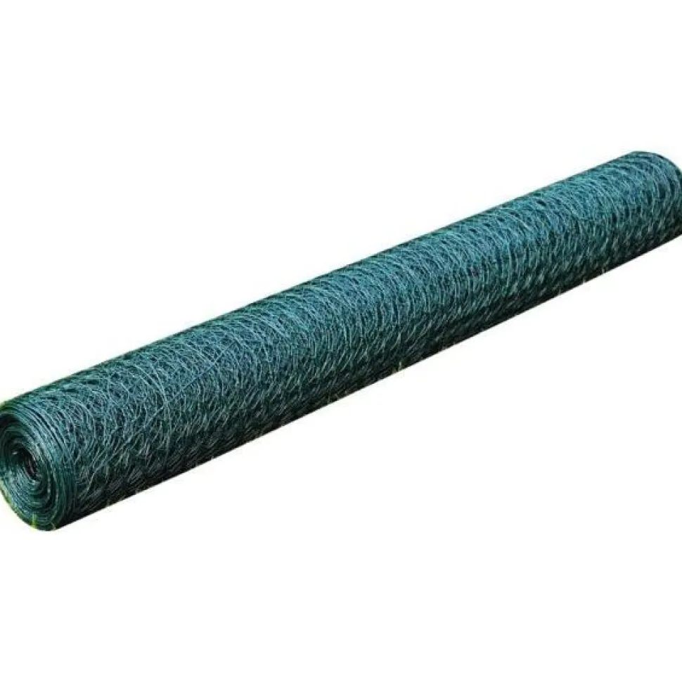 Kanaverkko galvanoitu PVC pinnoitteella silmäkoko 36mm 25x1m vihreä