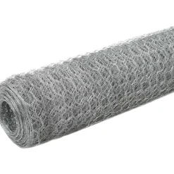 Kanaverkko galvanoitu teräs silmäkoko 13mm 25x1.2m hopea