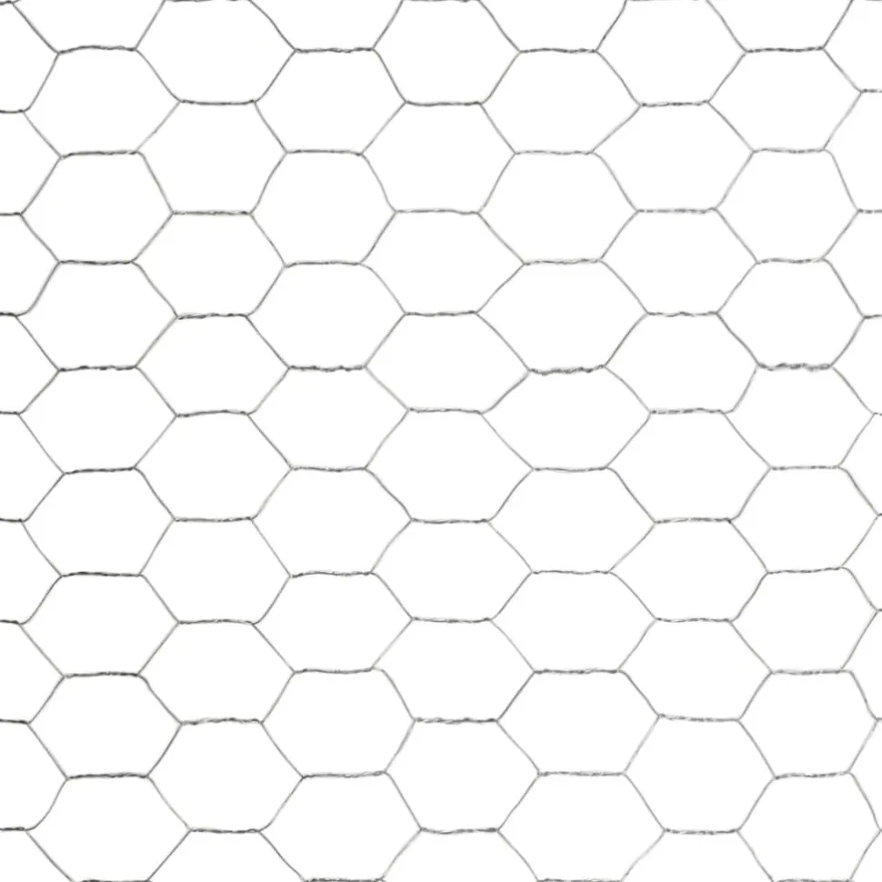 Kanaverkko galvanoitu teräs silmäkoko 50mm 25x1.2m hopea