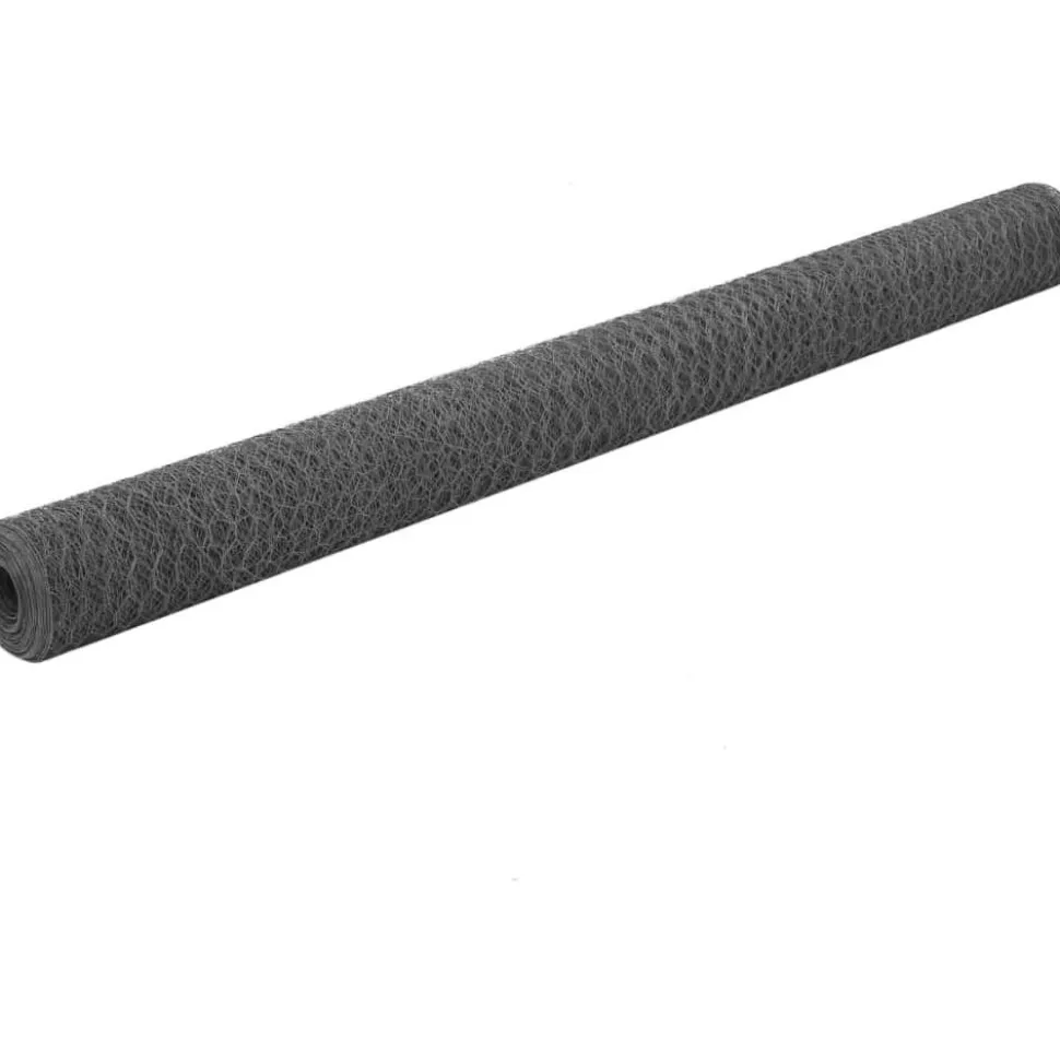 Kanaverkko teräs PVC pinnoitteella silmäkoko 36mm 36x1.5m harmaa