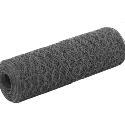 Kanaverkko teräs PVC pinnoitteella silmäkoko 36mm 25x0.5m harmaa