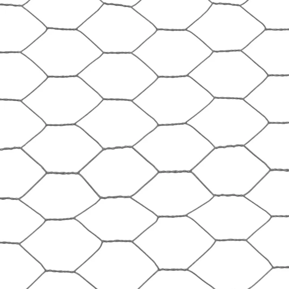 Kanaverkko teräs PVC pinnoitteella silmäkoko 36mm 25x0.5m harmaa