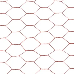 Kanaverkko teräs PVC pinnoitteella silmäkoko 25mm 25x1m punainen