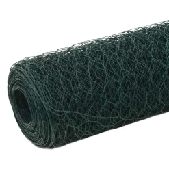 Kanaverkko teräs PVC pinnoitteella silmäkoko 50mm 25x1.5m vihreä