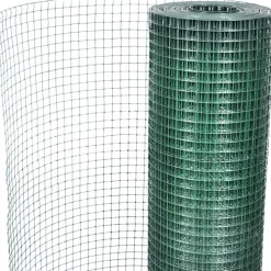 Kanaverkko 12x12mm galvanoitu PVC pinnoitteella 10x1m vihreä
