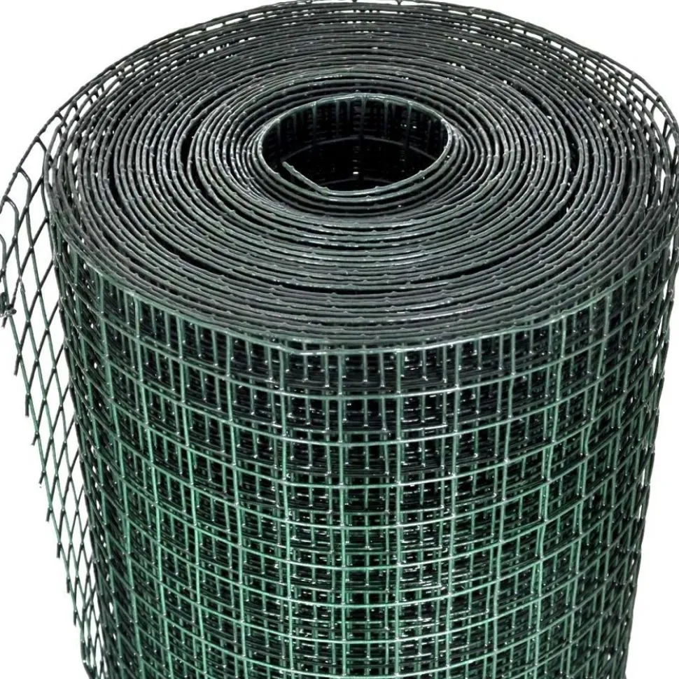 Kanaverkko 16x16mm galvanoitu PVC pinnoitteella 10x1m vihreä