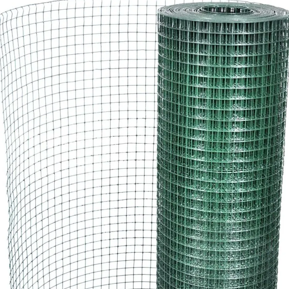 Kanaverkko 16x16mm galvanoitu PVC pinnoitteella 10x1m vihreä