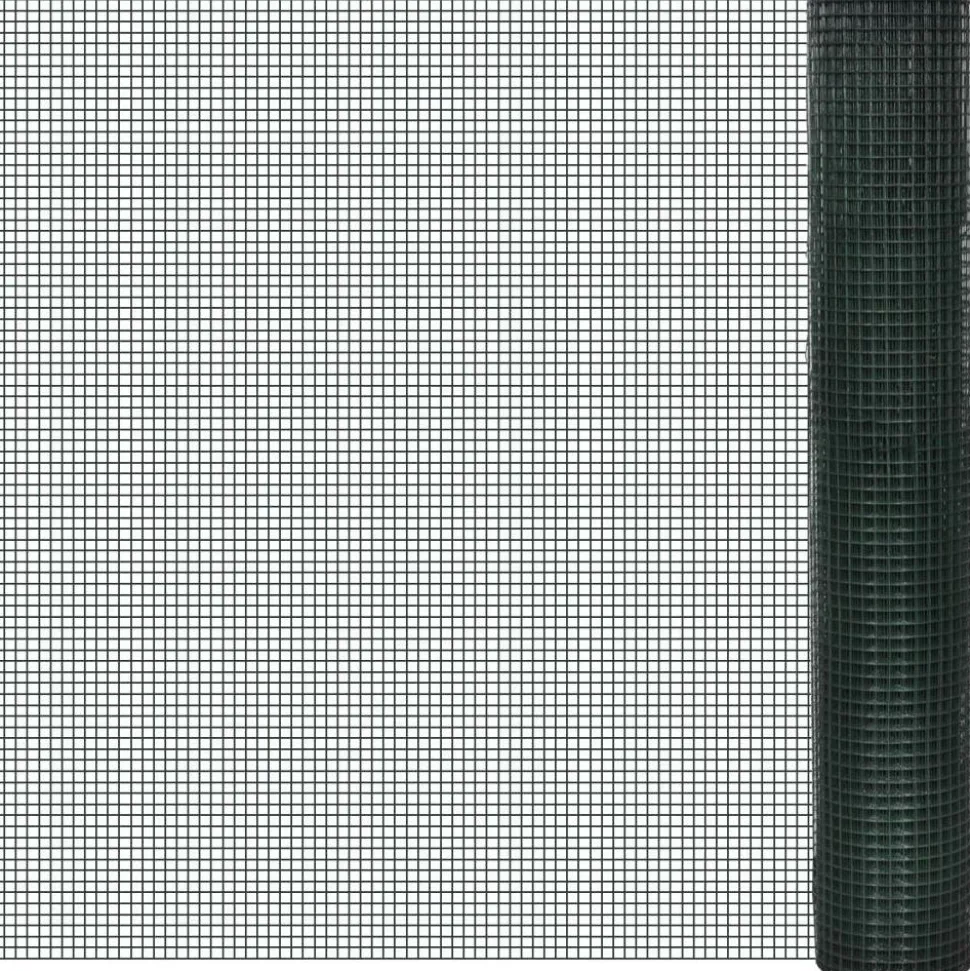 Kanaverkko 12x12mm galvanoitu PVC pinnoitteella 25x1m vihreä