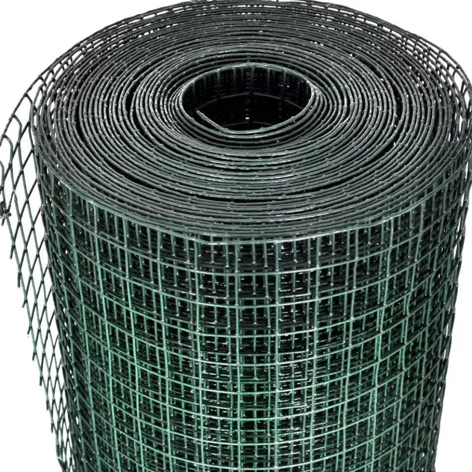 Kanaverkko 12x12mm galvanoitu PVC pinnoitteella 25x1m vihreä