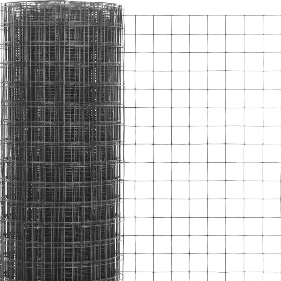 Kanaverkko 19x19mm galvanoitu teräs 25x0.5m harmaa
