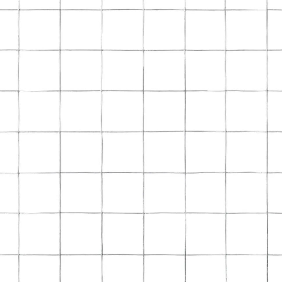 Kanaverkko 12x12mm galvanoitu teräs 10x1.5m hopea
