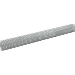 Kanaverkko 19x19mm galvanoitu teräs 10x1.5m hopea