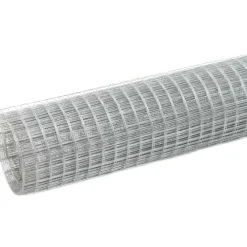 Kanaverkko 12x12mm galvanoitu teräs 10x0.5m hopea