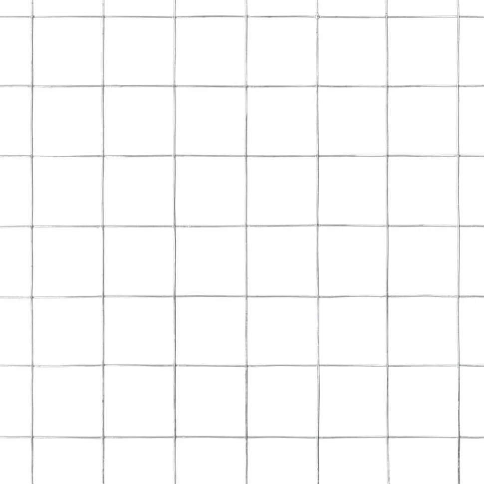 Kanaverkko 16x16mm galvanoitu teräs 10x0.5m hopea