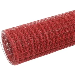 Kanaverkko 19x19mm galvanoitu teräs 25x1.5m punainen