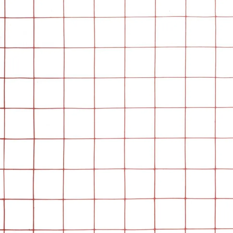 Kanaverkko 19x19mm galvanoitu teräs 25x1.5m punainen
