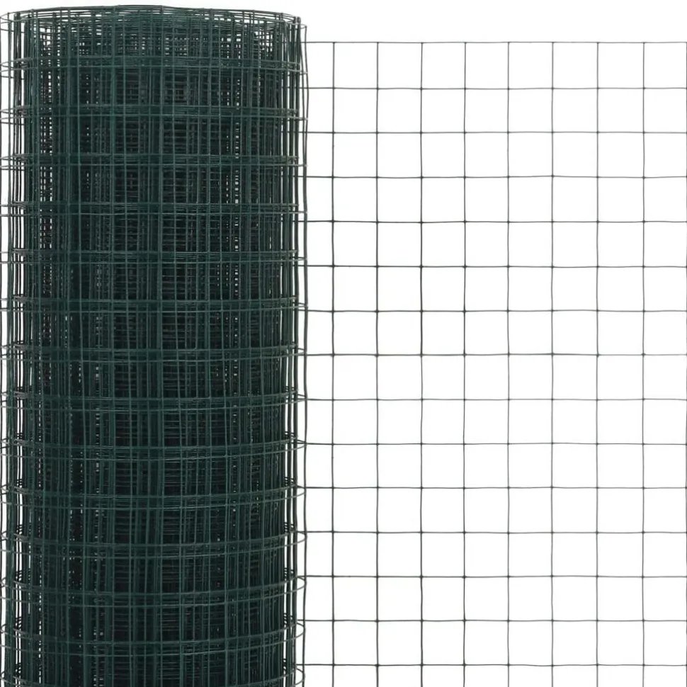 Kanaverkko 16x16mm galvanoitu teräs 10x0.5m vihreä