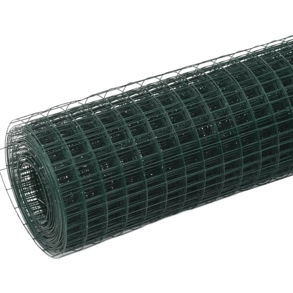 Kanaverkko 25x25mm galvanoitu teräs 10x0.5m vihreä