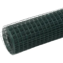 Kanaverkko 25x25mm galvanoitu teräs 10x1.5m vihreä