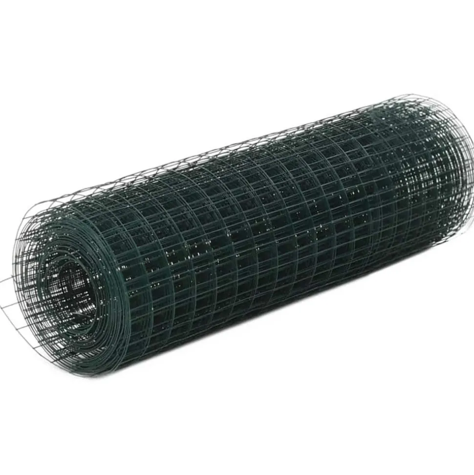 Kanaverkko 12x12mm galvanoitu teräs 10x0.5m vihreä